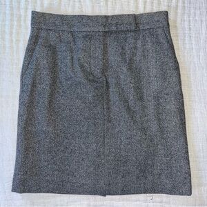 J. Crew STRETCH Gray Wool Blend Herringbone Pencil Skirt, size 0